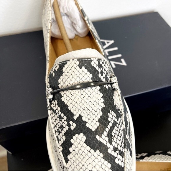 Naturalizer Monochrome Snake Print Loafers - Picture 4 of 7
